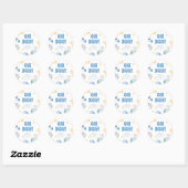 Ronde sticker voor Outer Space Baby Shower (Vel)
