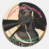 Ronde Sticker voor Small Business  Kleding (Voorkant)