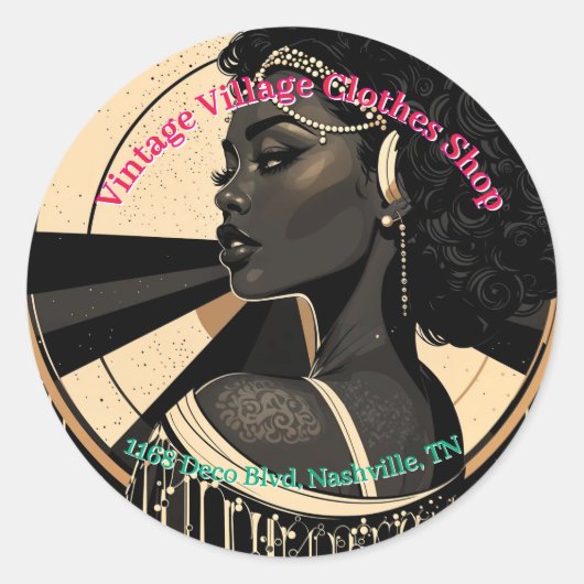 Ronde Sticker voor Small Business Kleding (Voorkant)