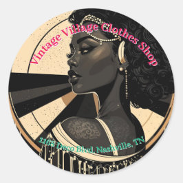 Ronde Sticker voor Small Business Kleding