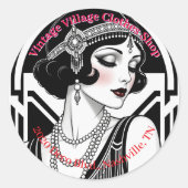 Ronde Sticker voor Small Business  Kleding (Voorkant)