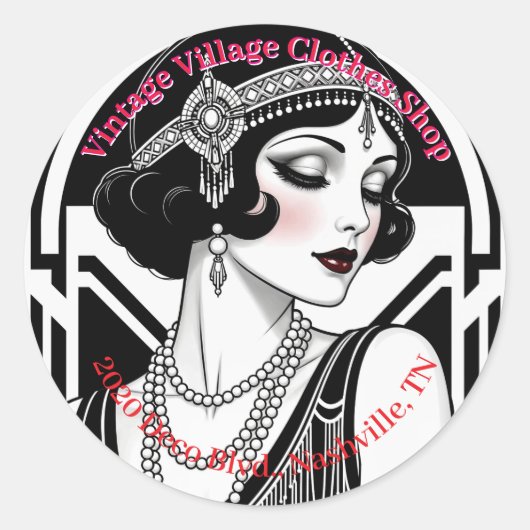 Ronde Sticker voor Small Business  Kleding (Voorkant)