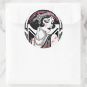 Ronde Sticker voor Small Business  Kleding (Tas)