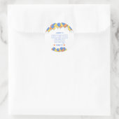 Ronde Sticker voor Verjaardagsfeest | Retro (Tas)