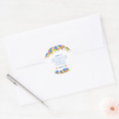 Ronde Sticker voor Verjaardagsfeest | Retro (Envelop)