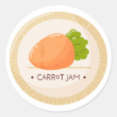 Ronde sticker voor worteljam pot (Voorkant)