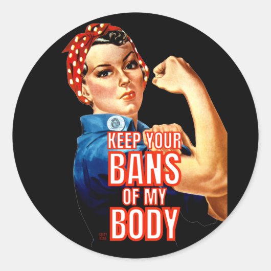 ronde sticker "VROUWENRECHTEN 101" (Voorkant)