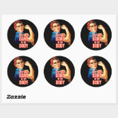 ronde sticker "VROUWENRECHTEN 101" (Vel)