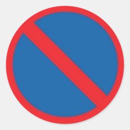 Ronde Sticker zonder teken van het Parkerenverkeer