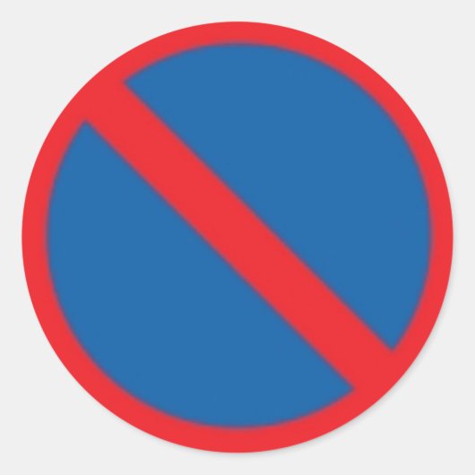 Ronde Sticker zonder teken van het Parkerenverkeer (Voorkant)