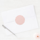 Ronde stickerontwerp met roze en witte  sticker (Envelop)