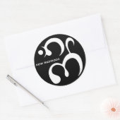 Ronde Stickers 3" vel van 6 Nieuwe Moesson Logo (Envelop)