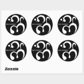 Ronde Stickers 3" vel van 6 Nieuwe Moesson Logo (Vel)