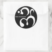 Ronde Stickers 3" vel van 6 Nieuwe Moesson Logo (Tas)