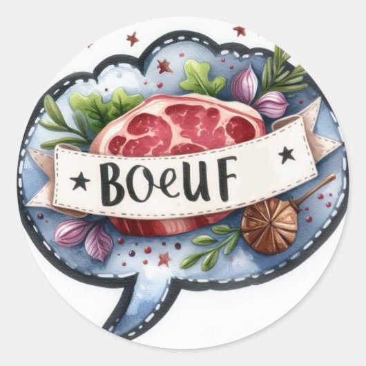 Ronde stickers (Boeuf) (Voorkant)