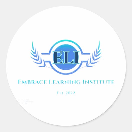 Ronde Stickers - Embrace Learning Institute Logo (Voorkant)