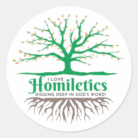 Ronde Stickers - Homiletics Tree (Voorkant)