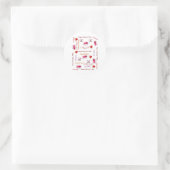 Ronde Stickers Kat Be My Valentine Liefde (Tas)