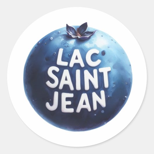 Ronde stickers Lac St-Jean (Voorkant)