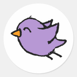 Ronde stickers - Leuke vogel ontwerp