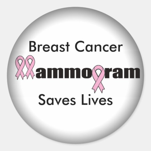 Ronde Stickers - Mammogram bij borstkanker (Voorkant)