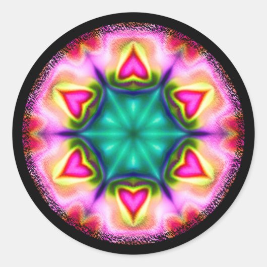 Ronde Stickers met hart (Voorkant)