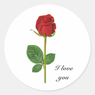 Ronde stickers met roos