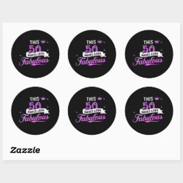 Ronde stickers voor 50e verjaardag en jubileum