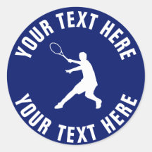 Ronde stickers voor tennisser, coach of familie