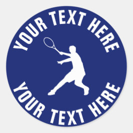 Ronde stickers voor tennisser, coach of familie