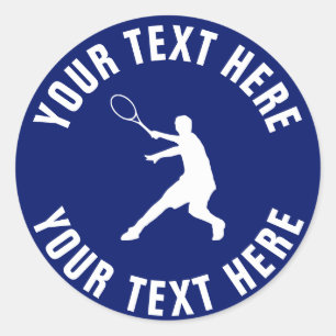 Ronde stickers voor tennisspeler, coach of familie