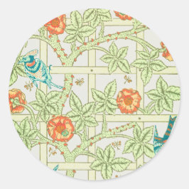 RONDE STICKERS William Morris AANGEPASTE MONOGRAAM