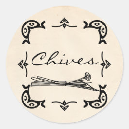 Ronde -stijl Chives Sticker