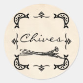 Ronde -stijl Chives Sticker (Voorkant)