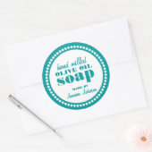 Ronde Stip Frame Handgemaakte Zeep Label Sjabloon (Envelop)