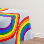 Ronde stripes Lijst regenboog + uw afbeeldingen Tafelkleed (Voorbeeld)