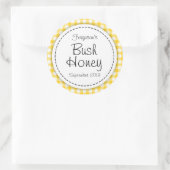 Ronde Struik honing geel jam potje top food label (Tas)