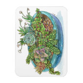 Ronde Succulente tuin Magneet (Verticaal)