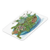 Ronde Succulente tuin Magneet (Linkerzijde)