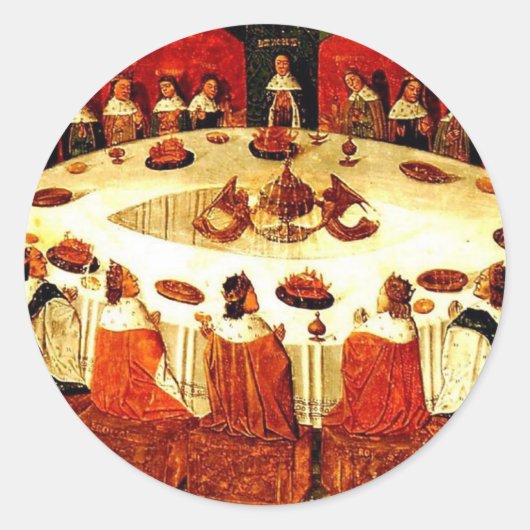 Ronde Tafel - Camelot Ronde Sticker (Voorkant)