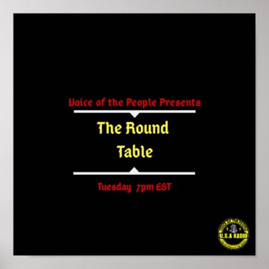 Ronde tafel Poster (Voorkant)