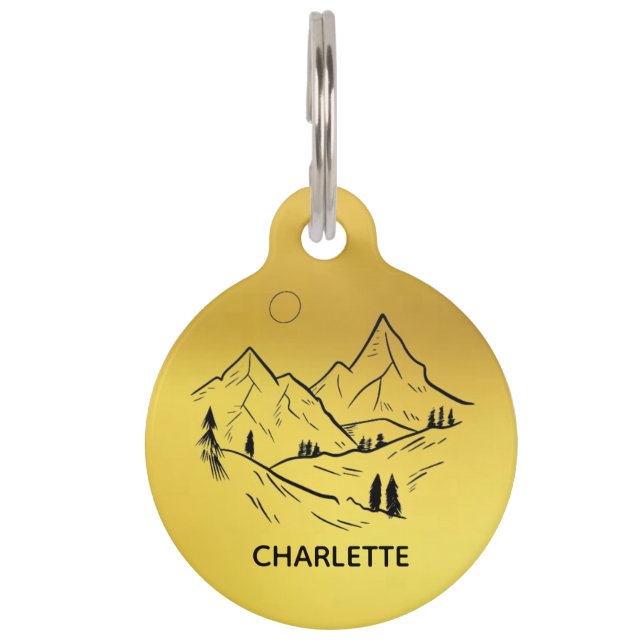 Ronde tag huisdierpenning (Voorkant)