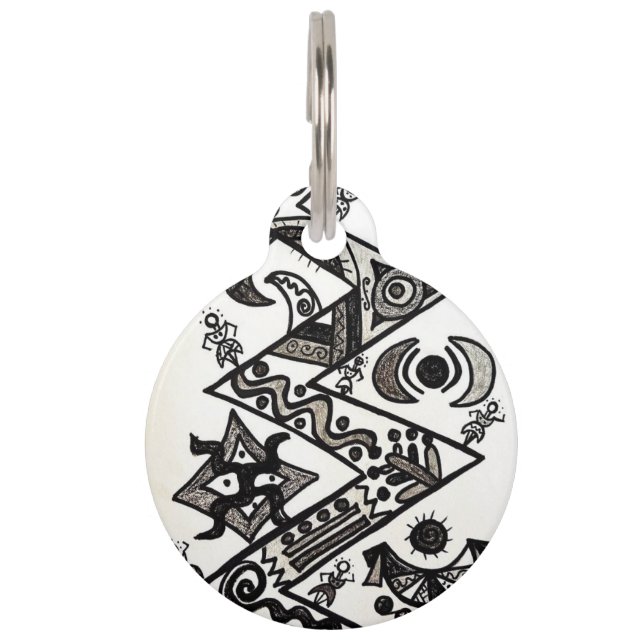 Ronde tag huisdierpenning (Voorkant)