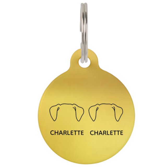 Ronde tag huisdierpenning (Voorkant)
