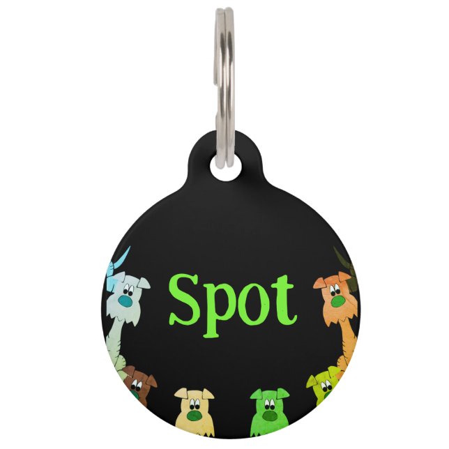 Ronde tag huisdierpenning (Voorkant)