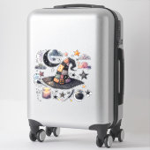 Ronde tag sticker (Koffer)