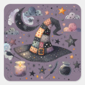 Ronde tag vierkante sticker (Voorkant)