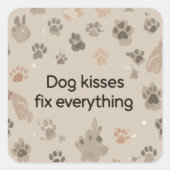 Ronde tag vierkante sticker (Voorkant)