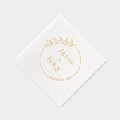 Ronde tak met bladeren Trouwkrans Folie Servetten (Rechts)