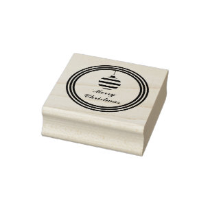 Ronde tekst Kerstmis kerstbal Persoonlijk Rubberstempel